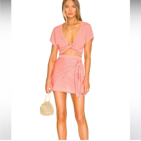 L*Space Coral Mini Skirt - Picture 4 of 14